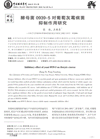 酵母菌0939-5對(duì)葡萄灰霉病菌抑制作用研究.pdf