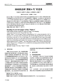 辣椒新品種濮椒6號(hào)的選育.pdf