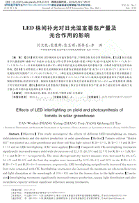 LED株間補(bǔ)光對(duì)日光溫室番茄產(chǎn)量及光合作用的影響