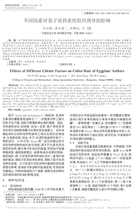 不同因素對茄子花藥愈傷組織誘導(dǎo)的影響