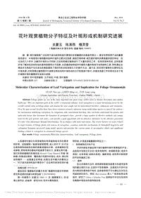 花葉觀賞植物分子特征及葉斑形成機(jī)制研究進(jìn)展