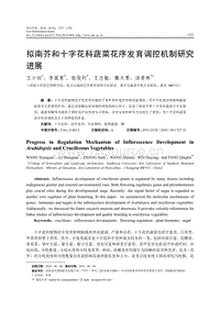 擬南芥和十字花科蔬菜花序發(fā)育調(diào)控機(jī)制研究進(jìn)展.pdf