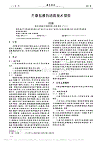 月季盆景的培育技術(shù)探索