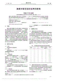 激素對菊花組織培養(yǎng)的影響
