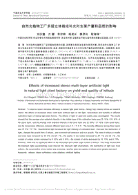 自然光植物工廠多層立體栽培補光對生菜產(chǎn)量和品質的影響