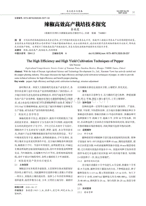 辣椒高效高產栽培技術探究.pdf