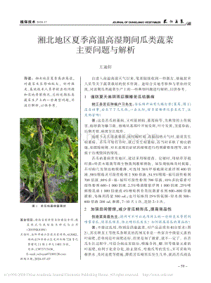 湘北地區(qū)夏季高溫高濕期間瓜類(lèi)蔬菜主要問(wèn)題與解析.pdf