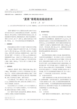 夏黑葡萄高效栽培技術(shù).pdf