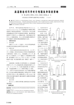 高溫脅迫對月季葉片電阻抗參數(shù)的影響.pdf