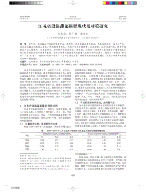 江蘇省設(shè)施蔬菜施肥現(xiàn)狀及對(duì)策研究.pdf