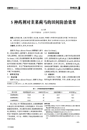 5種藥劑對韭菜薊馬的田間防治效果.pdf