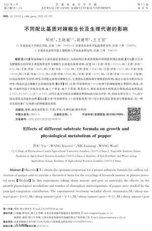 不同配比基質對辣椒生長及生理代謝的影響.pdf