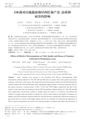 EM菌對(duì)山地避雨栽培西紅柿產(chǎn)量、品質(zhì)和病害的影響.pdf