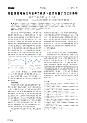 硝化細(xì)菌對(duì)魚(yú)菜共生種養(yǎng)模式下蔬菜生物學(xué)性狀的影響.pdf