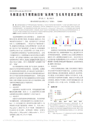 不同混合光下觀賞向日葵玩具熊生長(zhǎng)及開(kāi)花狀態(tài)研究.pdf