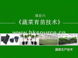 蔬菜生產(chǎn)技術（北方本）課件 6.1 育苗前準備.ppt