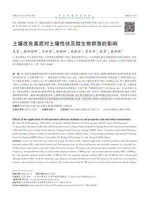 土壤改良基質(zhì)對土壤性狀及微生物群落的影響.pdf