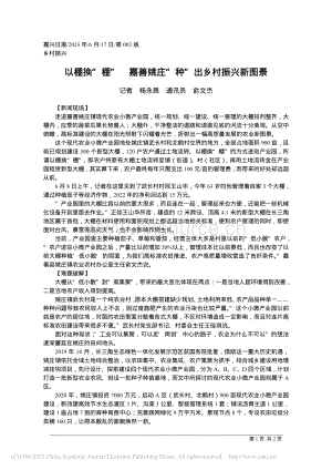 以棚換“棚”嘉善姚莊“種”出鄉(xiāng)村振興新圖景.pdf