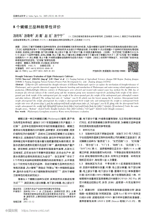 8個(gè)蝴蝶蘭品種耐旱性評價(jià).pdf