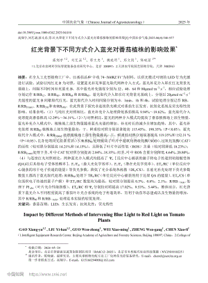 紅光背景下不同方式介入藍光對番茄植株的影響效果.pdf