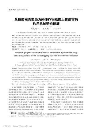 叢枝菌根真菌助力間作作物抵御土傳病害的作用機(jī)制研究進(jìn)展.pdf